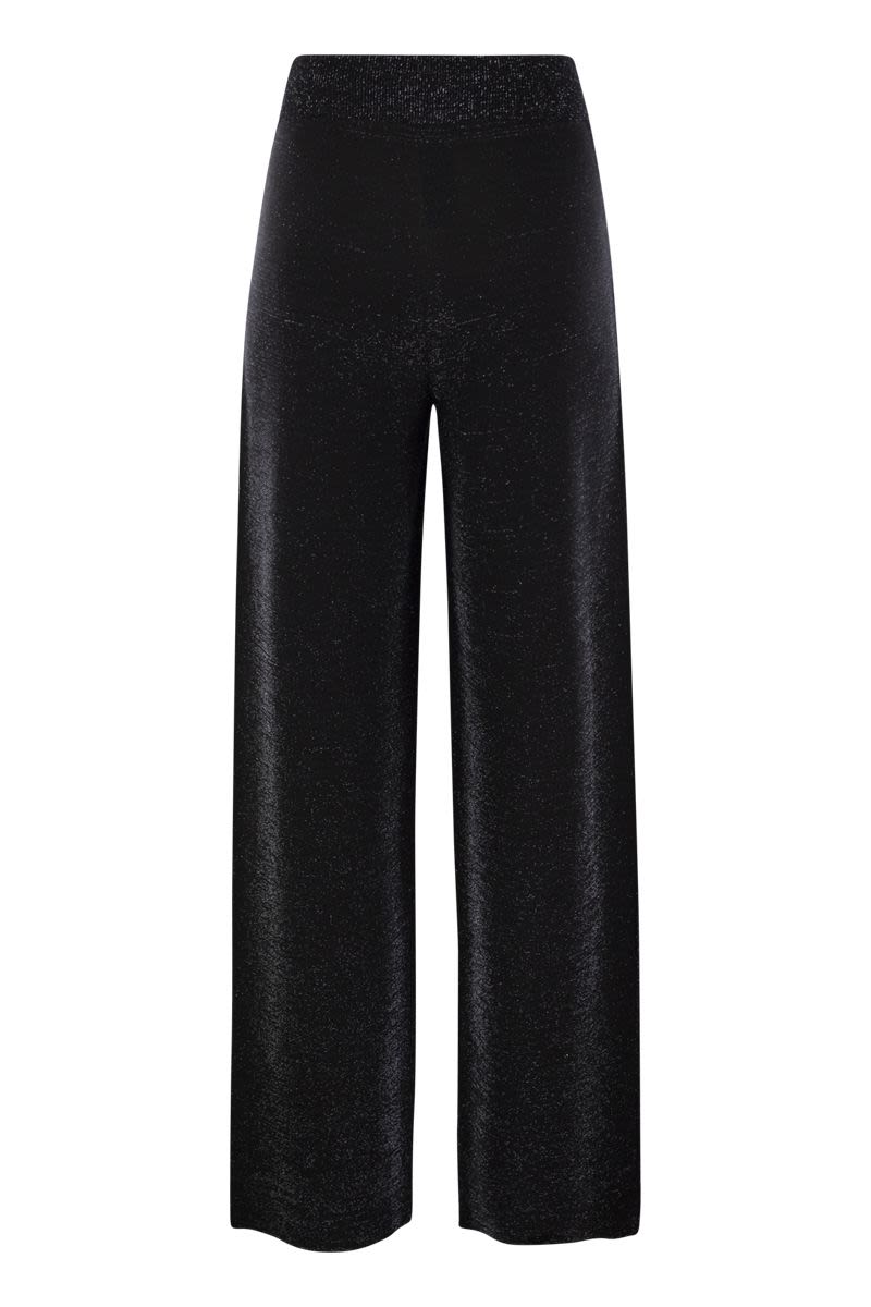 FABIANA FILIPPI Wide Leg Trousers in Organic Cotton and Lurex