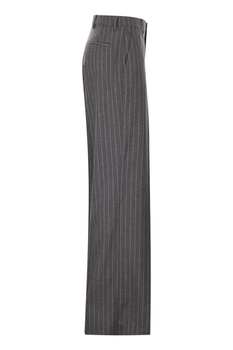 TAGLIATORE Superfine Wool Pinstriped Trousers - Regular Fit