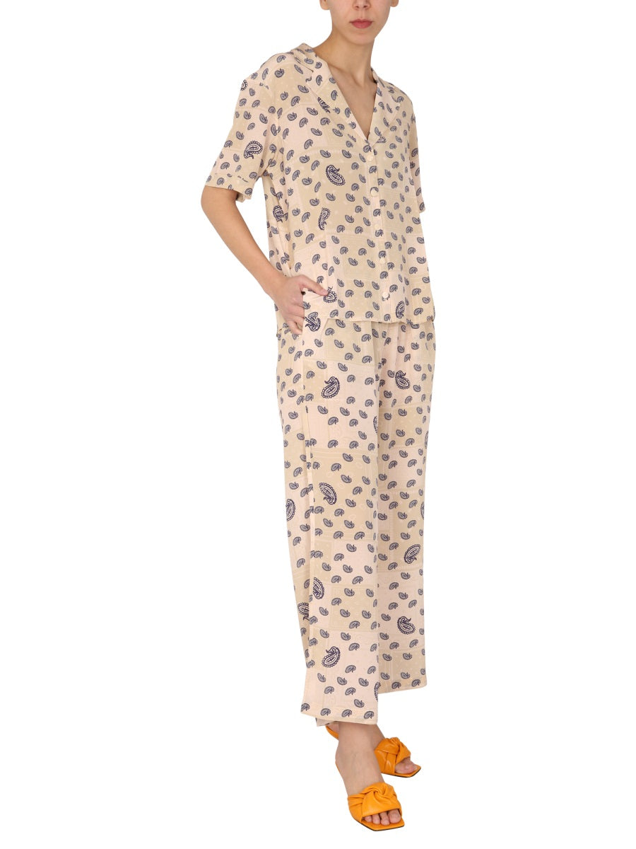 ÊTRE CÉCILE Paisley Print V-Neck Shirt for Women