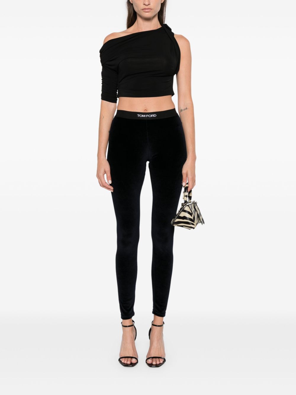 TOM FORD High Waist Velour Leggings