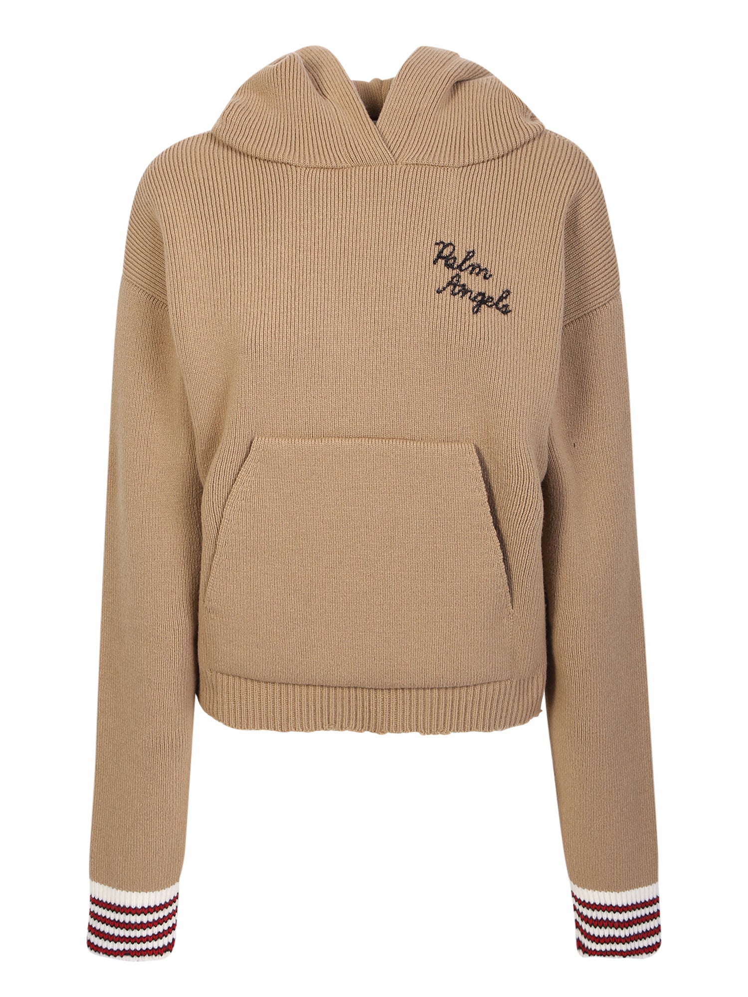 PALM ANGELS Cropped Knit Hoodie for Women