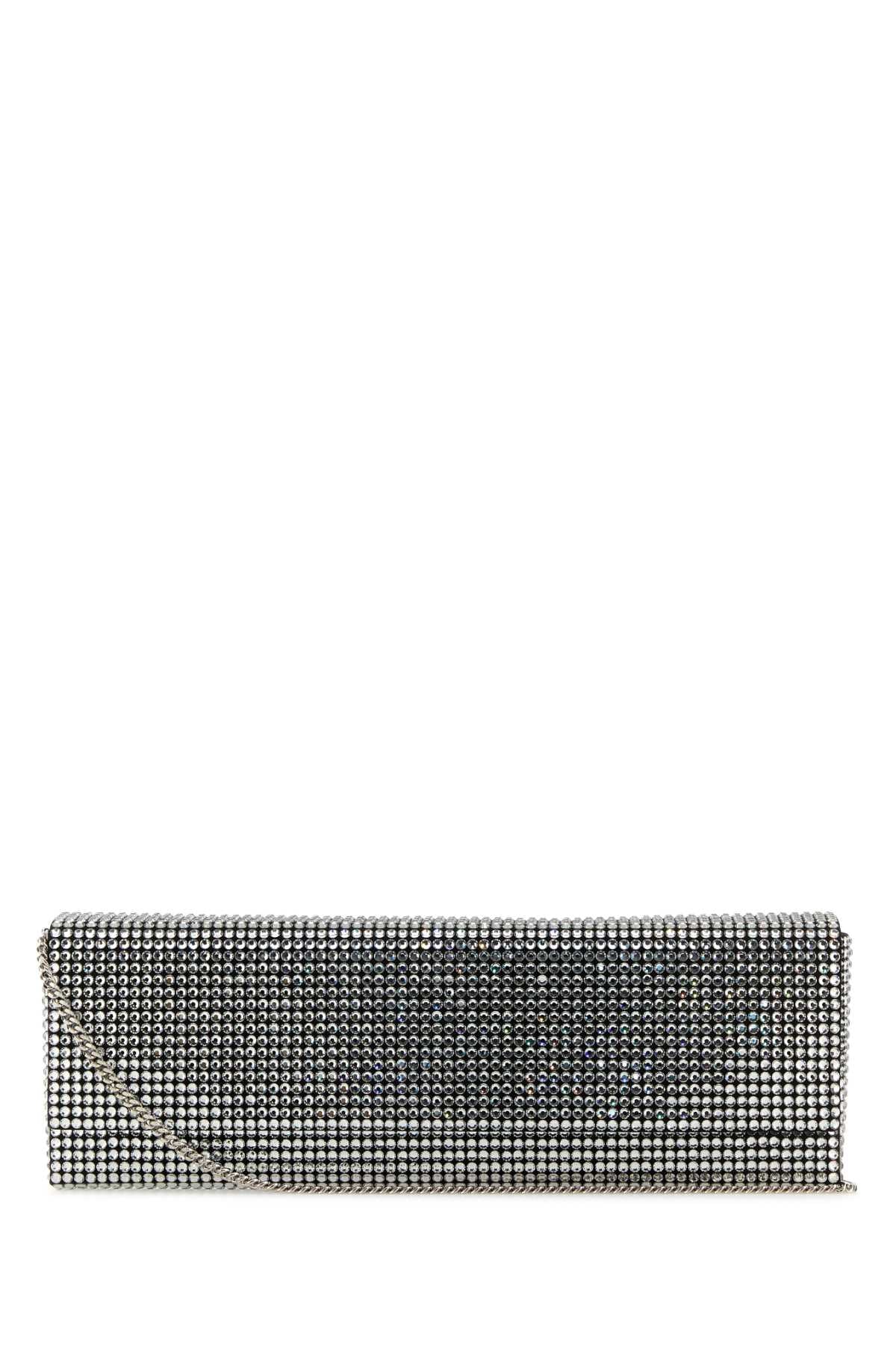 AMINA MUADDI Embellished Mini Satin Clutch