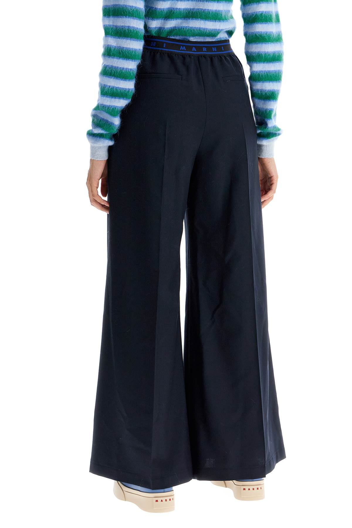 MARNI Wide-Leg Wool Trousers for Women - FW24 Collection