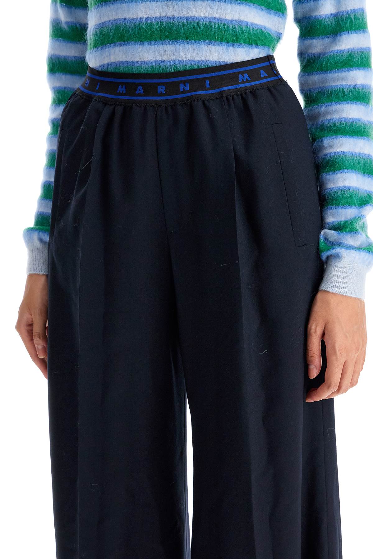 MARNI Wide-Leg Wool Trousers for Women - FW24 Collection