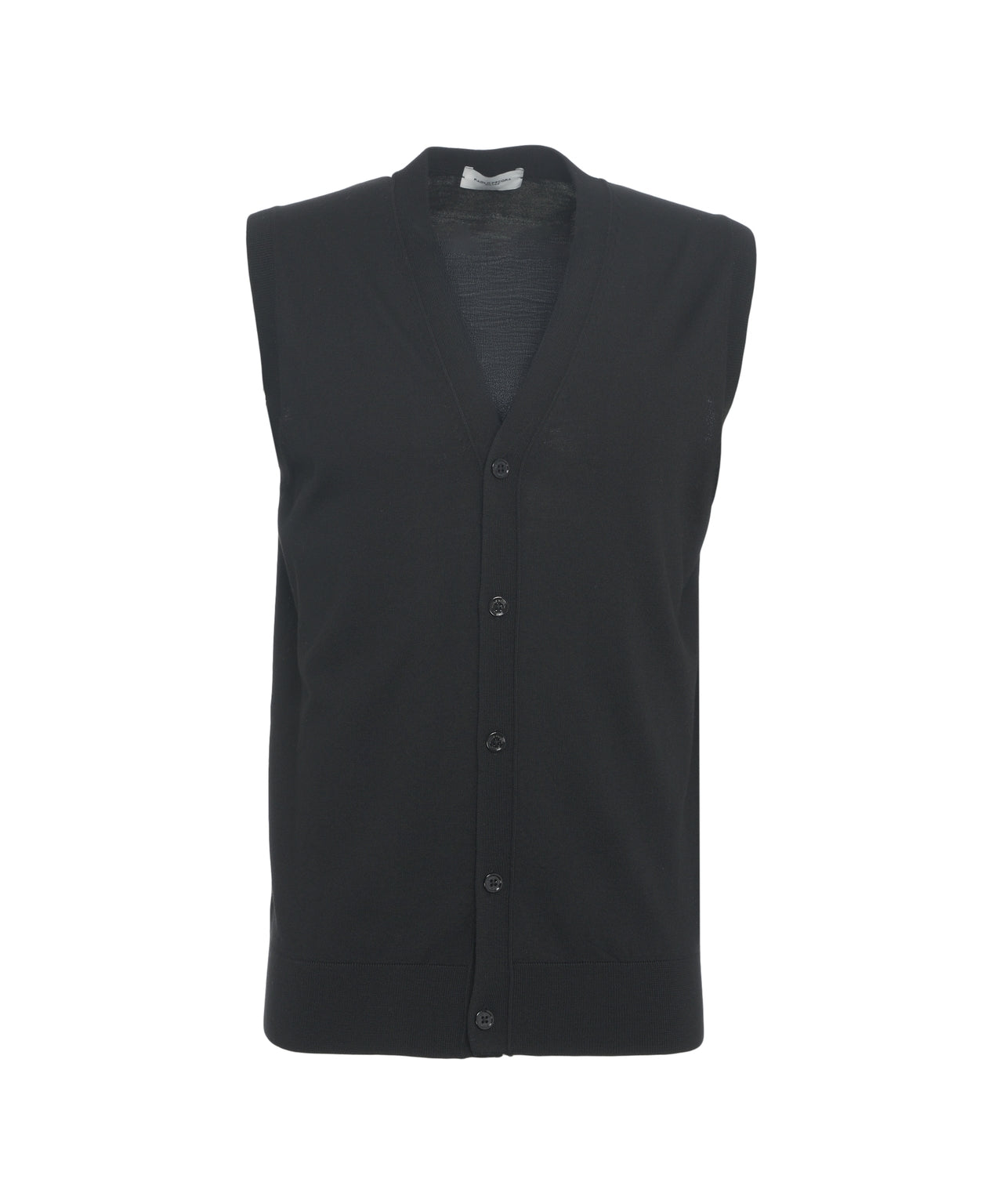 PAOLO PECORA Classic V-Neck Knit Waistcoat for Men