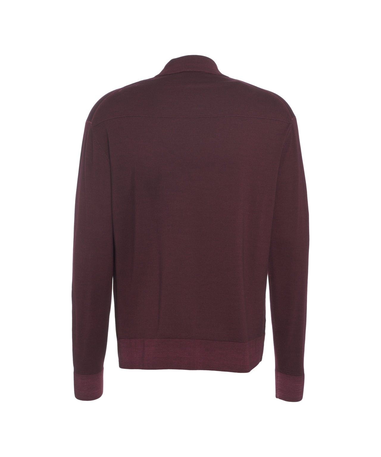 PAOLO PECORA Sophisticated High Collar Wool Pullover for Men