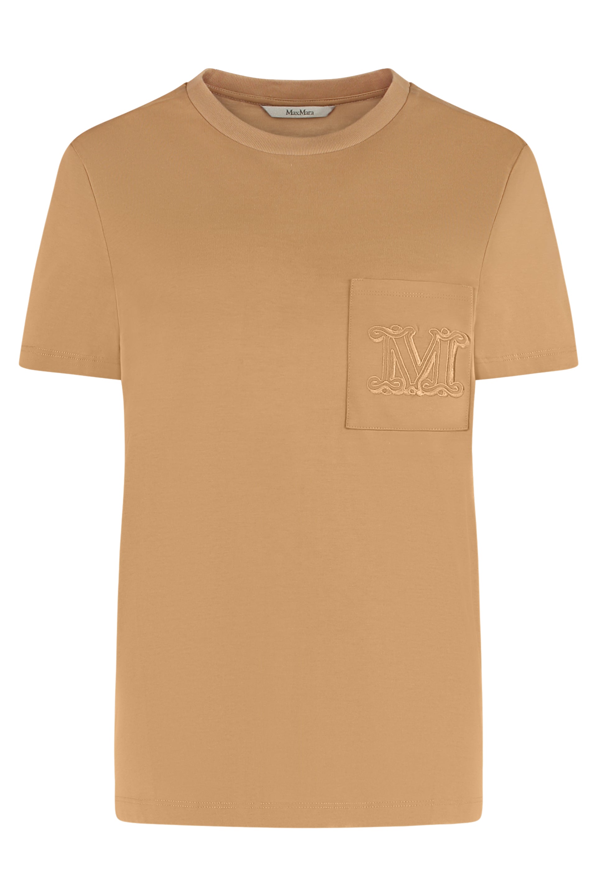 MAX MARA Cotton Crew-Neck T-Shirt with Pocket