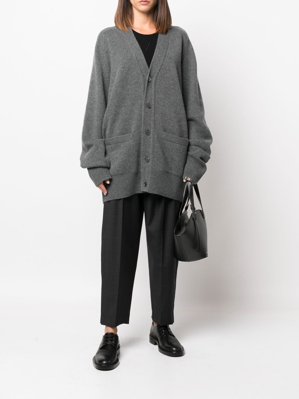 EXTREME CASHMERE Cashmere Cardigan with V-Neck and Front Pockets