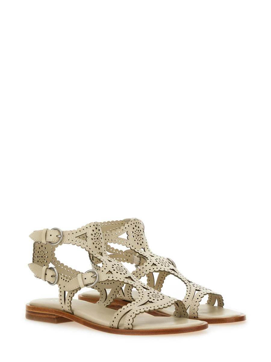 ASH Paprika Leather Sandals for Women - SS25 Collection