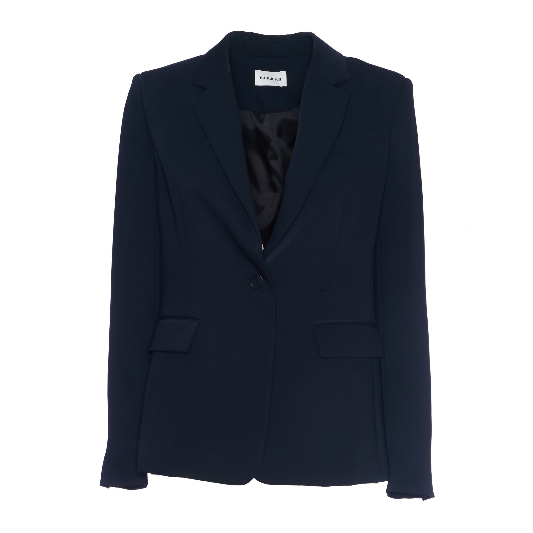 PAROSH Sophisticated Single-Breasted Blazer - 72 cm Length