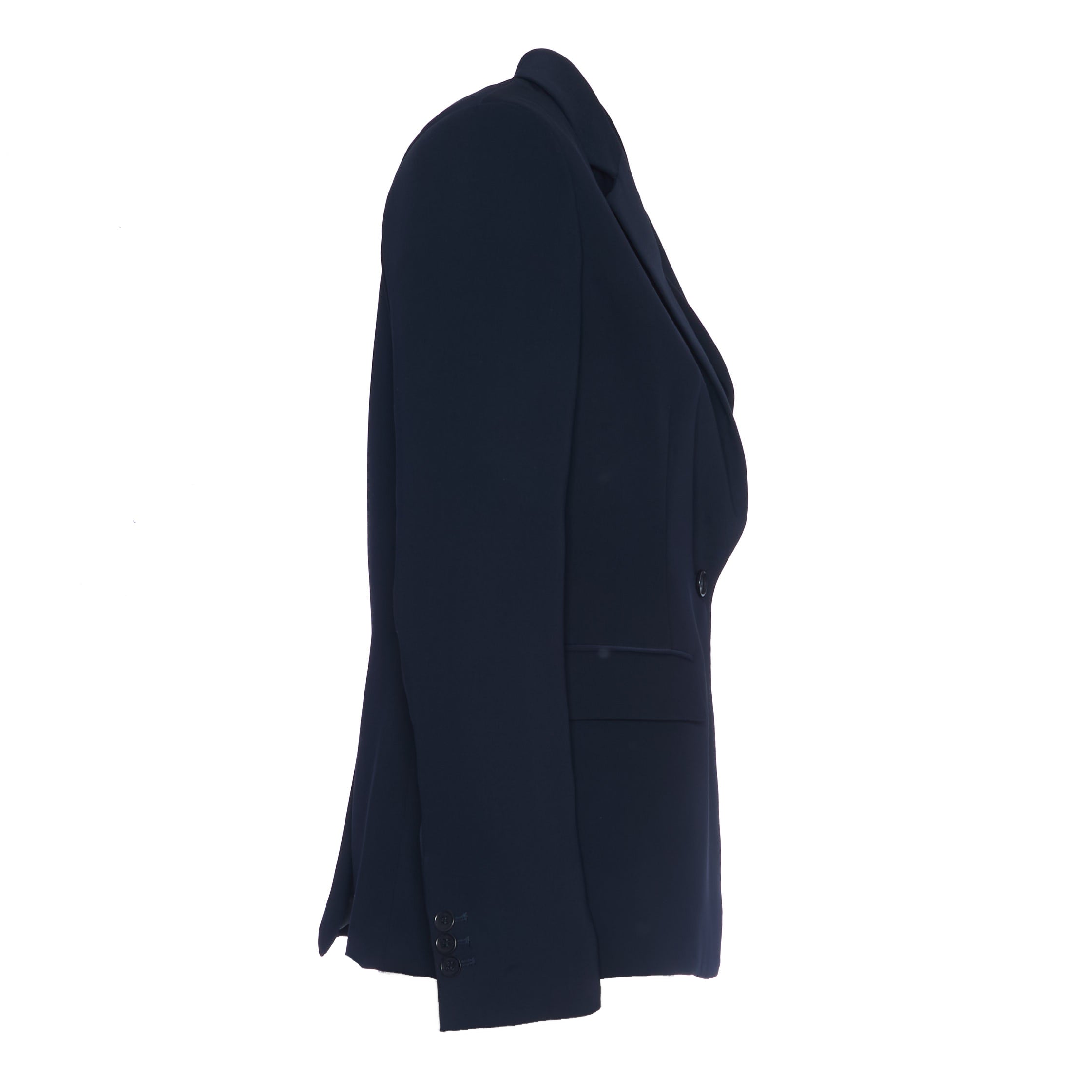 PAROSH Sophisticated Single-Breasted Blazer - 72 cm Length