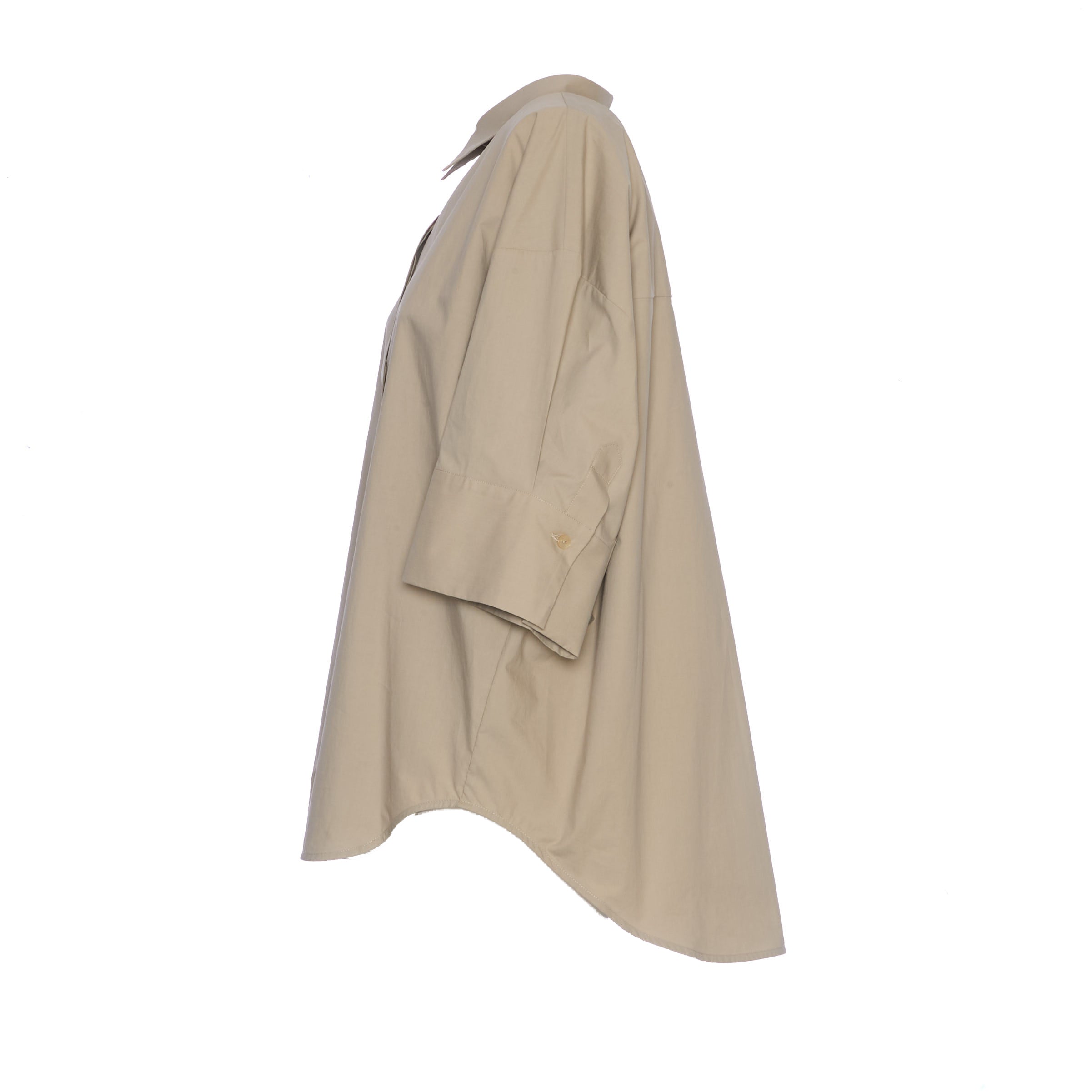 PAROSH Oversized Cotton Shirt - 70 cm Length