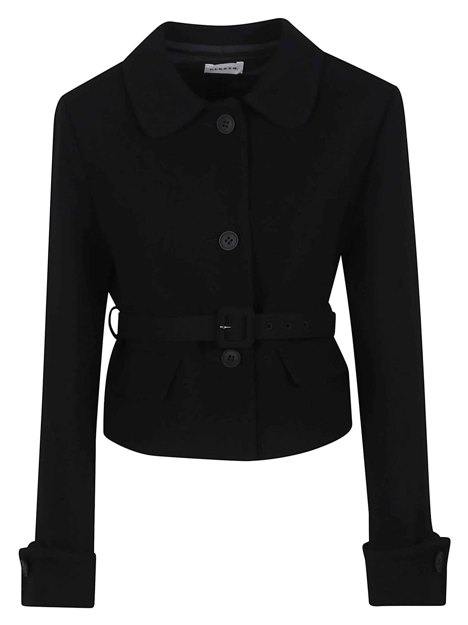 PAROSH Chic Cropped Wool Jacket