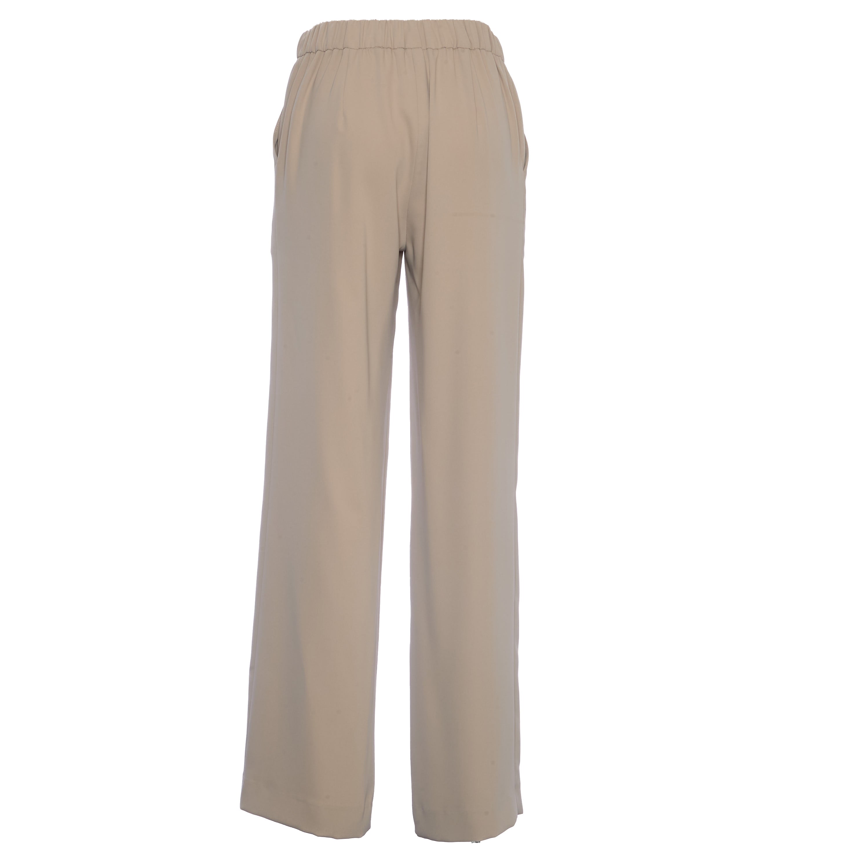PAROSH Palazzo Trousers with Elastic Waistband - 108 cm Length