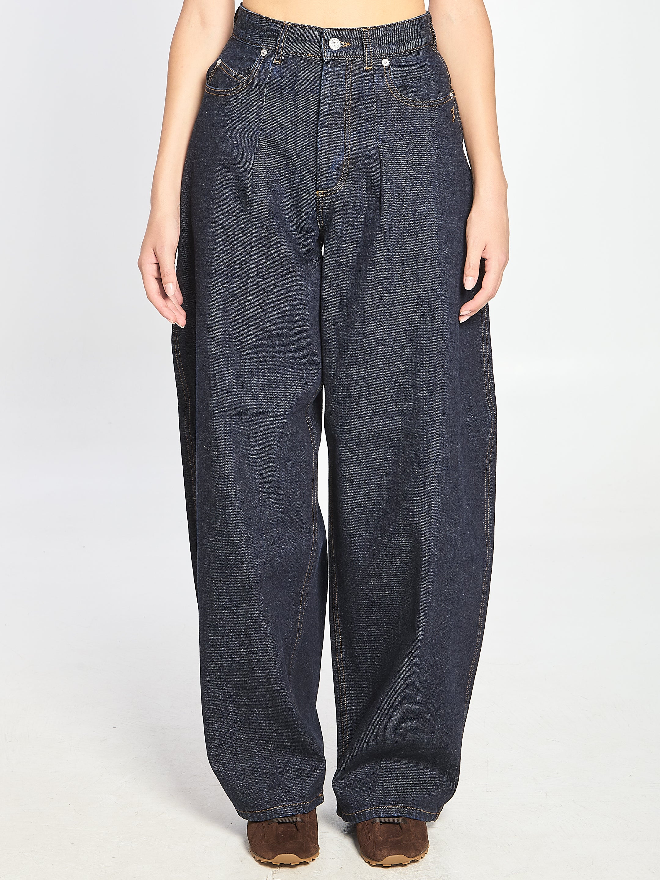 JACQUEMUS High Waist Oval Denim Pants - Size 25