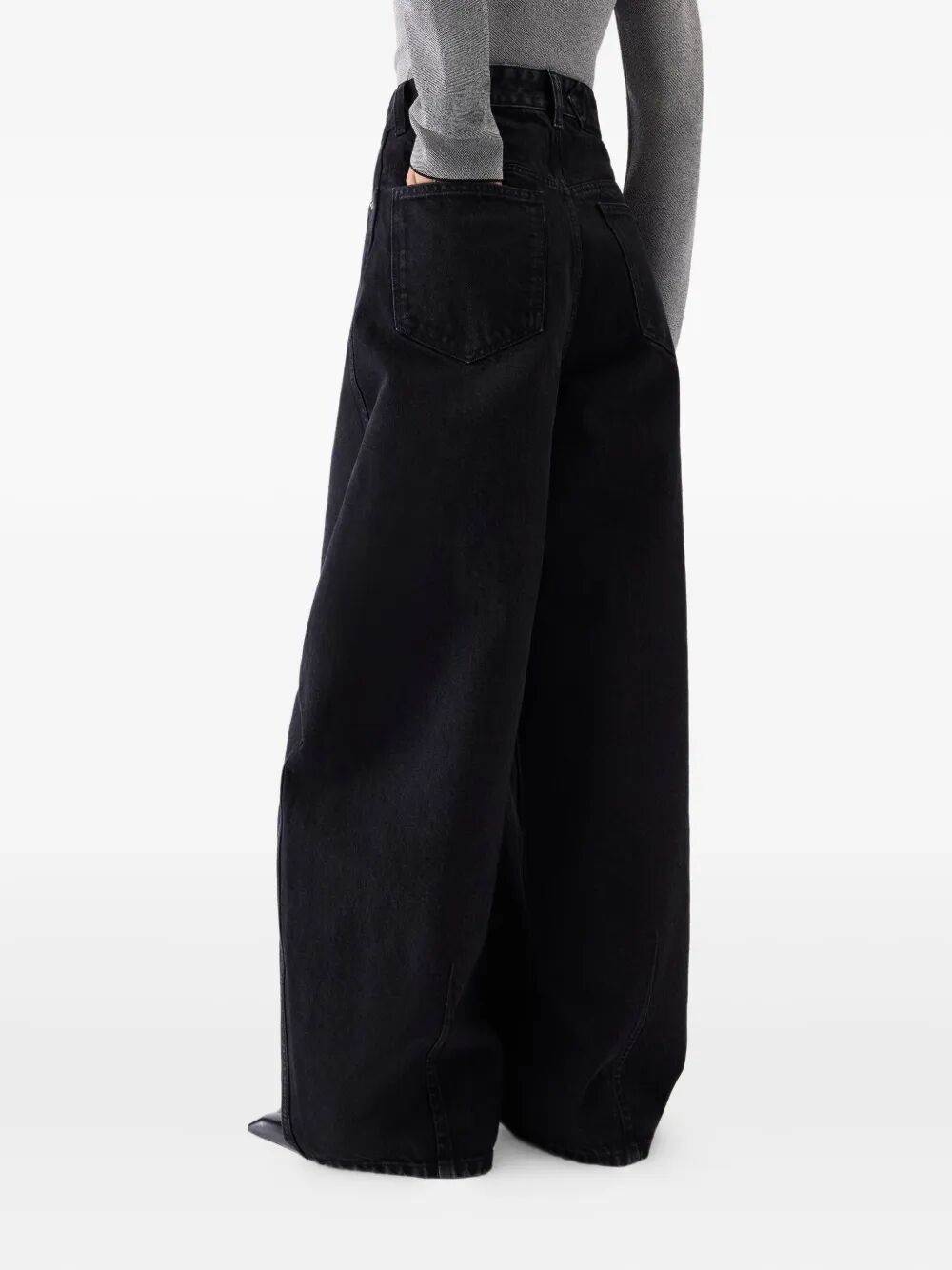 JACQUEMUS High-Rise Wide-Leg Denim Pants