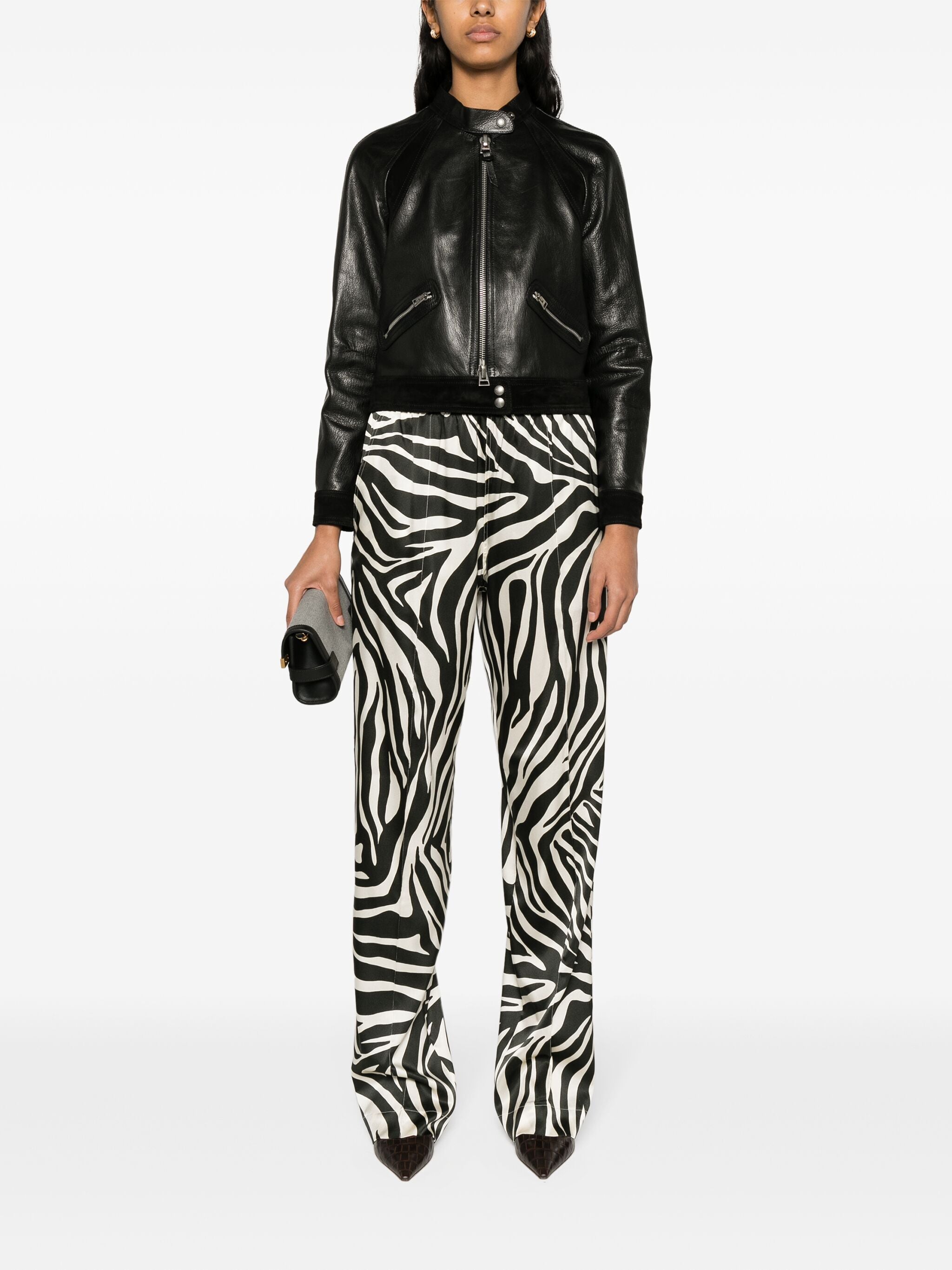 TOM FORD Zebra Print Silk Pants for Women