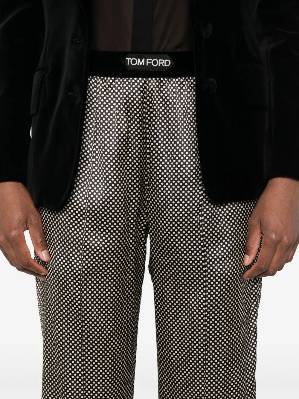 TOM FORD Silk Polka-Dot Trousers