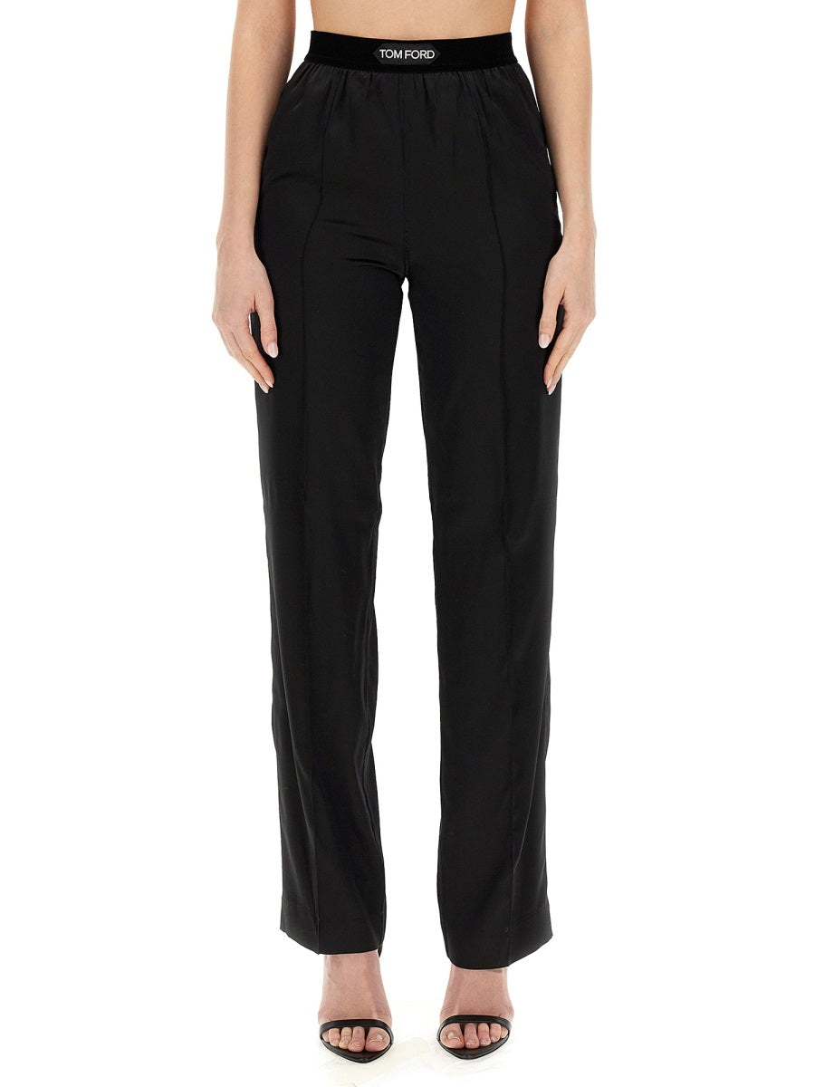 TOM FORD Silk Satin Pajama Pant - Relaxed Fit, Size S