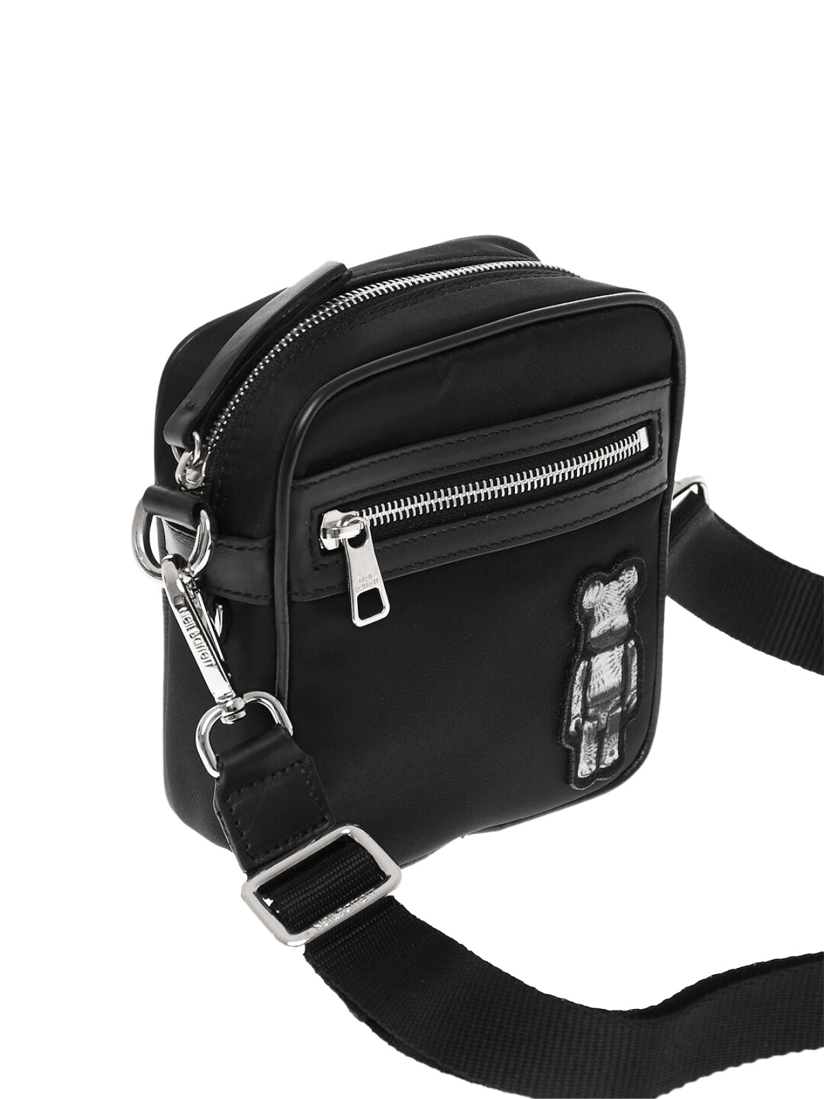 NEIL BARRETT Bearbrick Logo Mini Nylon Twill Crossbody Handbag 16X15X6 CM