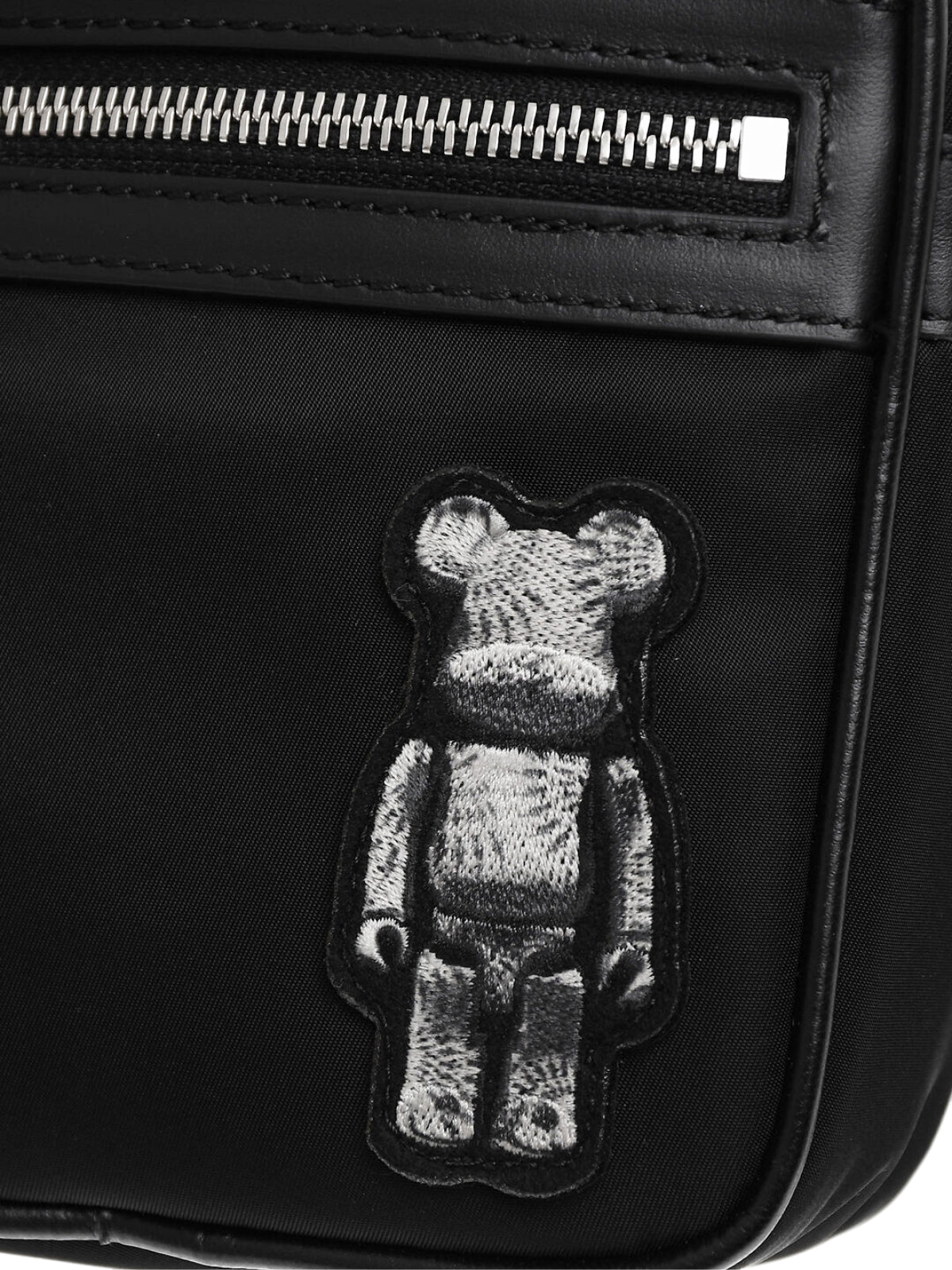 NEIL BARRETT Bearbrick Logo Mini Nylon Twill Crossbody Handbag 16X15X6 CM