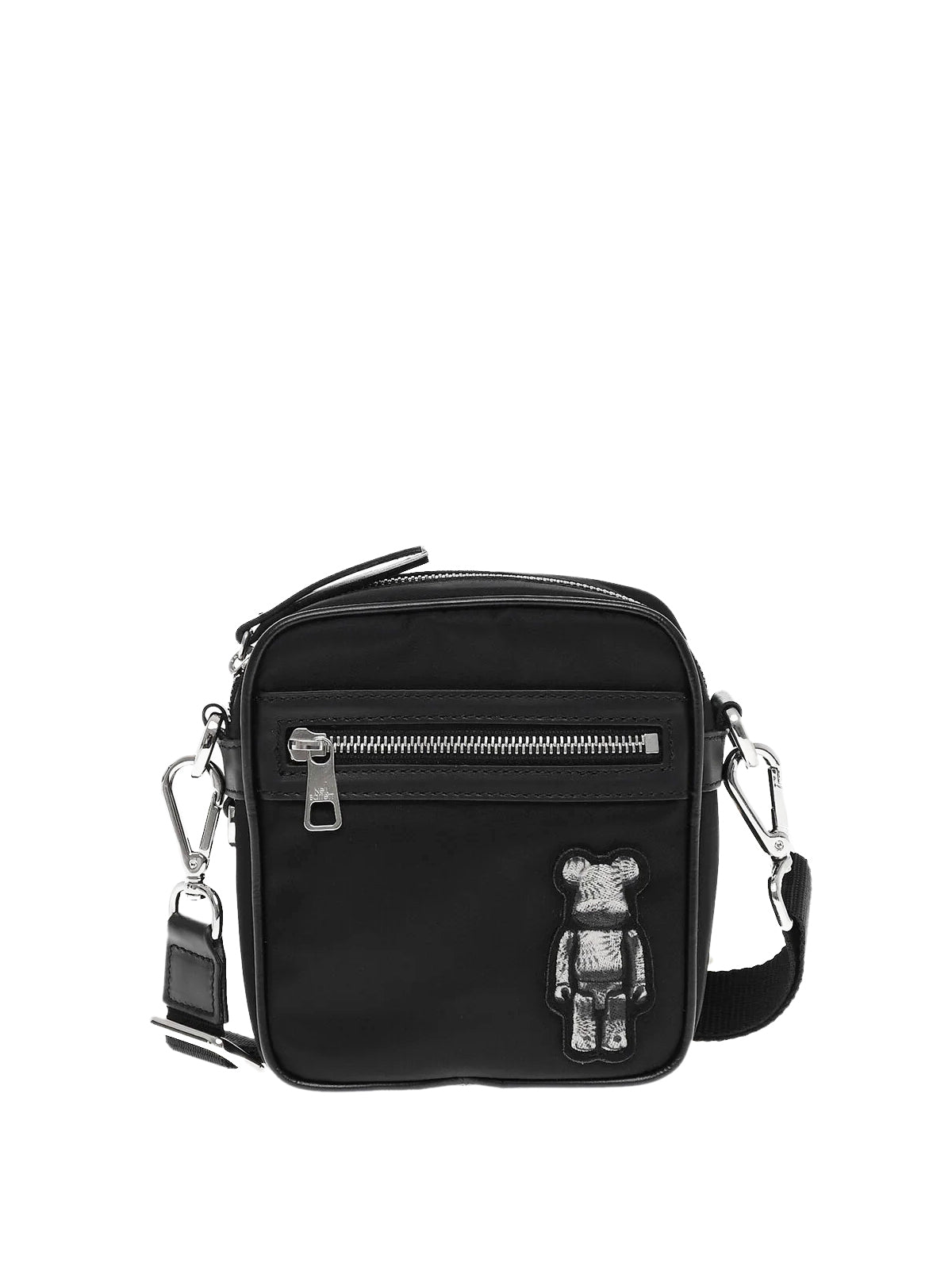 NEIL BARRETT Bearbrick Logo Mini Nylon Twill Crossbody Handbag 16X15X6 CM