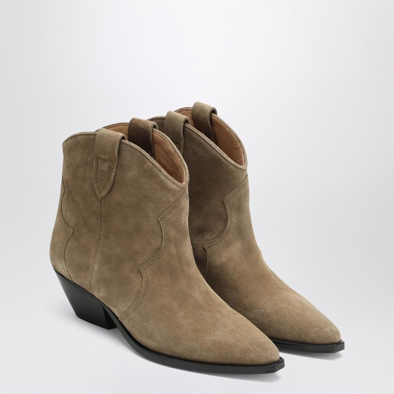ISABEL MARANT Suede Cowboy Ankle Boots - Dewina