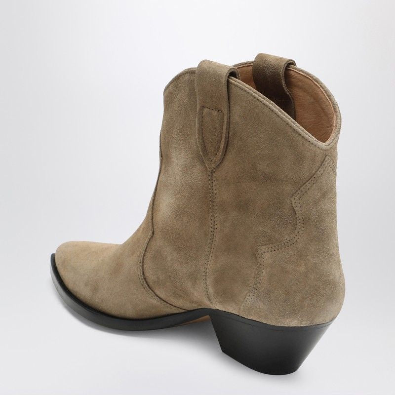 ISABEL MARANT Suede Cowboy Ankle Boots - Dewina