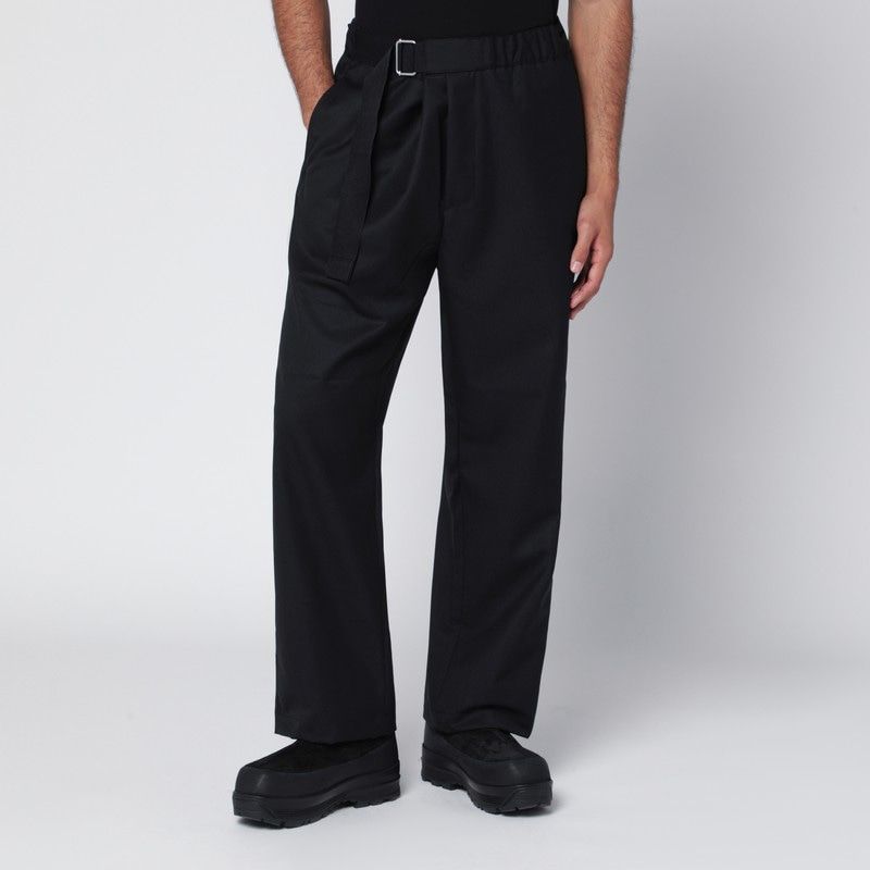 OAMC Wool Blend Trousers with Elastic Waist and Pockets for Men