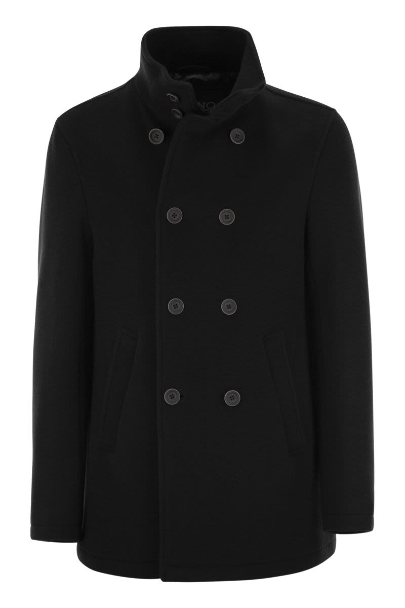 HERNO Men's Virgin Wool Peacoat Jacket