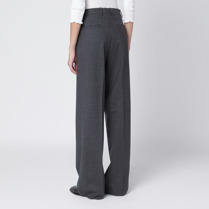 TAGLIATORE Pleated Wool-Blend Trousers for Women