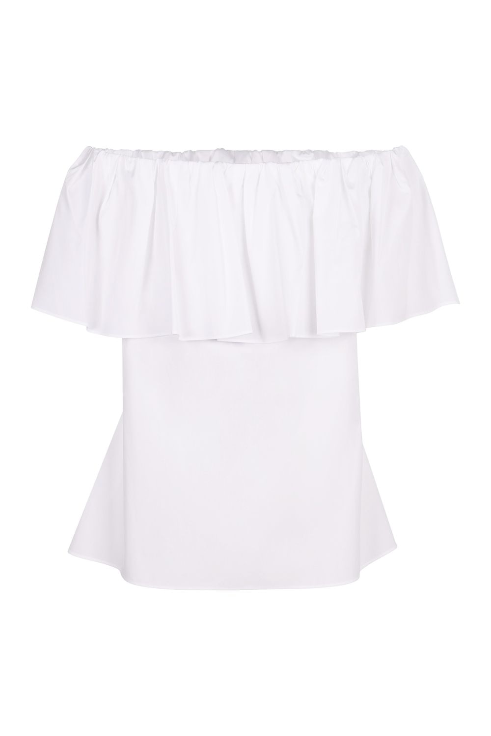 MAX MARA STUDIO Peccati Ruffle Cotton Top