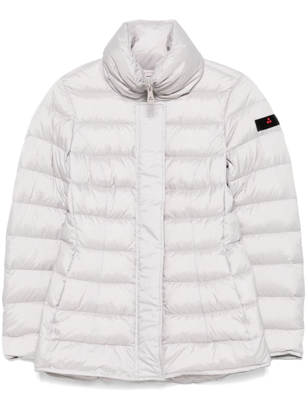 PEUTEREY Women's Goose Down Padded Quilted Front High Neck Jacket