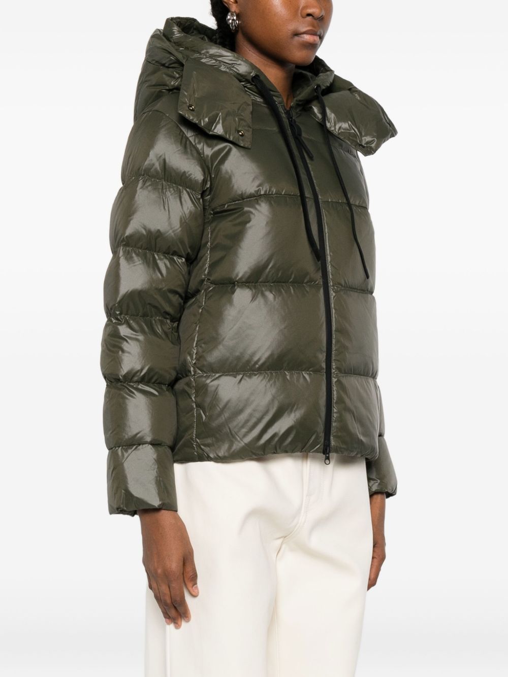 PEUTEREY Padded Detachable Hood Jacket for Women