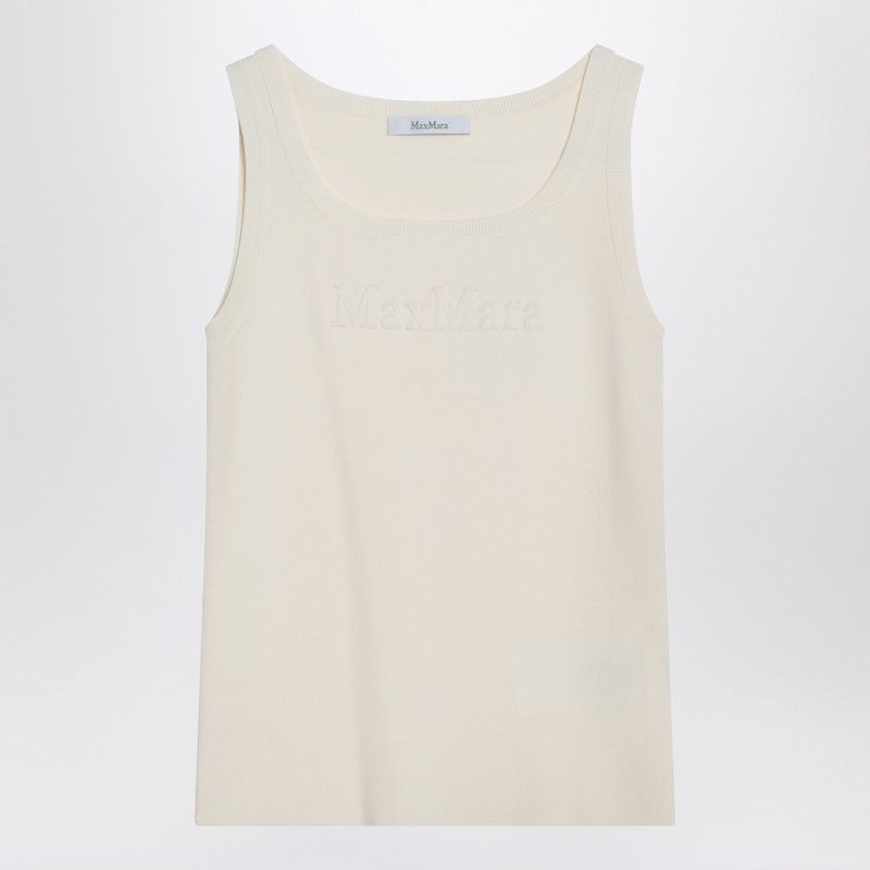 MAX MARA Fitted Sleeveless Top with Ribbed Trims
