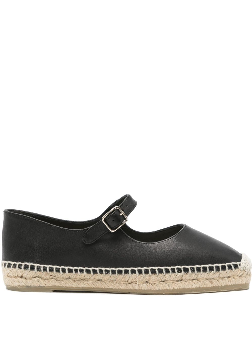 CASTAÑER Classic Leather Espadrilles with Buckle Fastening