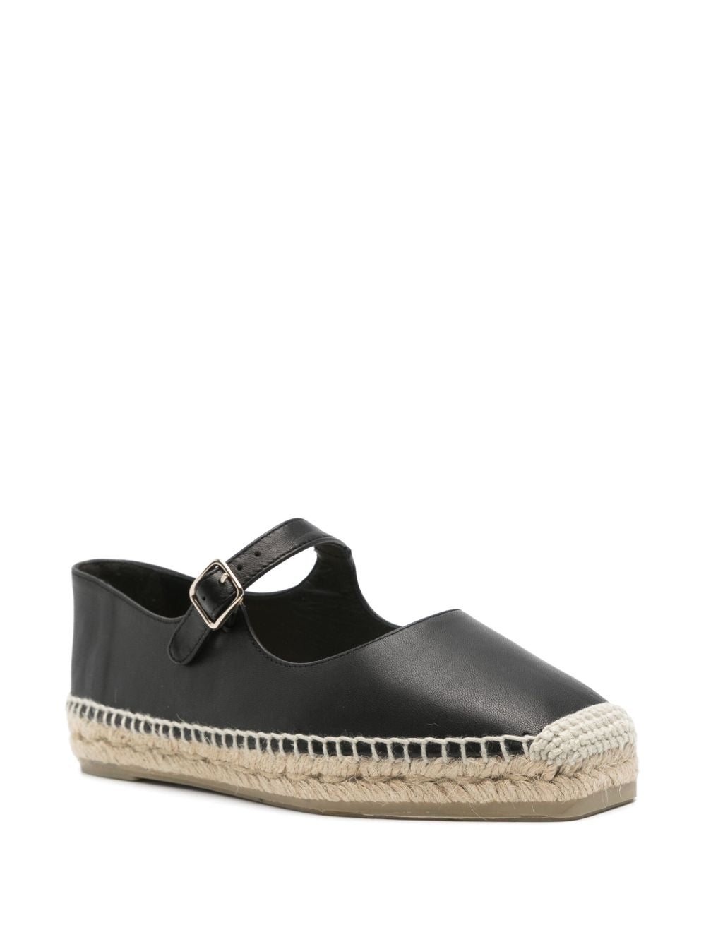 CASTAÑER Classic Leather Espadrilles with Buckle Fastening