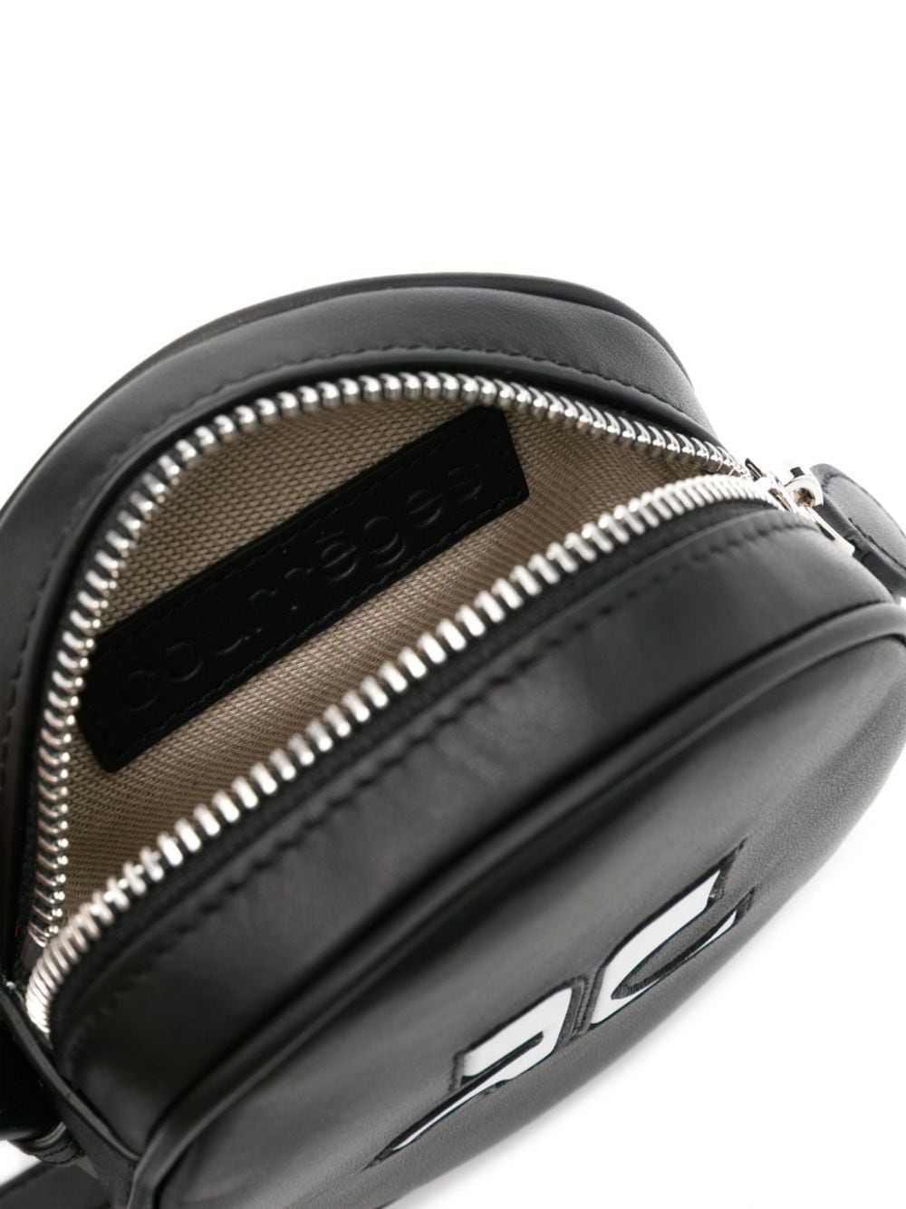 COURREGÈS Mini Leather Circle Handbag