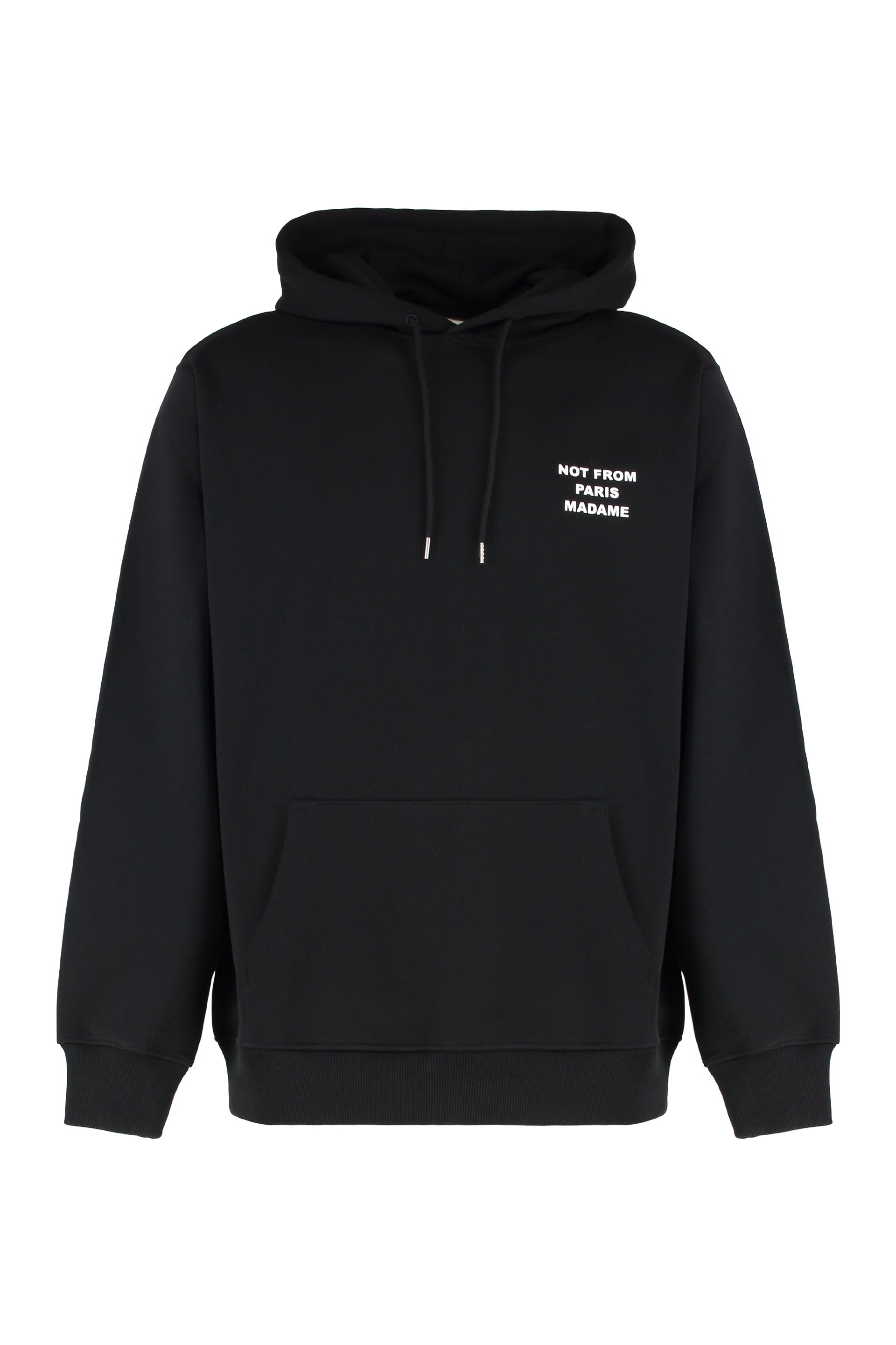 DRÔLE DE MONSIEUR Slogan Hoodie with Drawstring - Regular Fit
