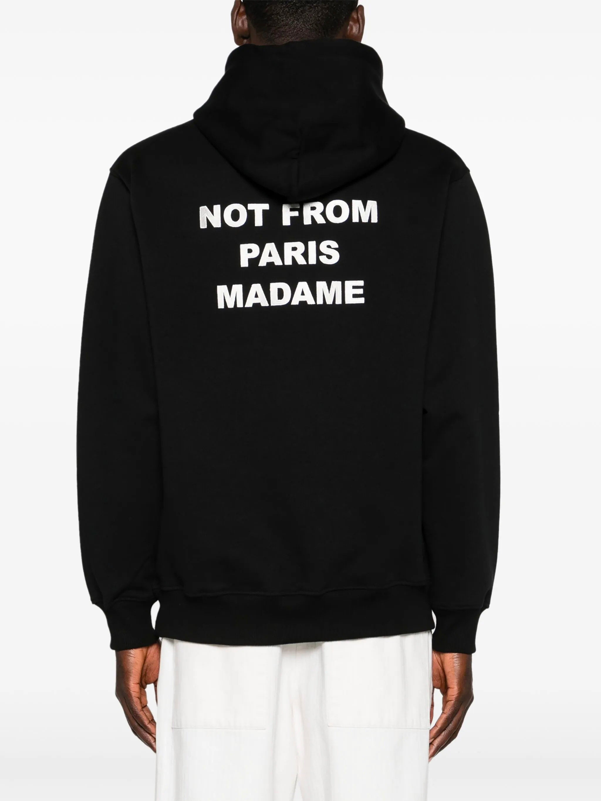 DRÔLE DE MONSIEUR Slogan Hoodie with Drawstring - Regular Fit