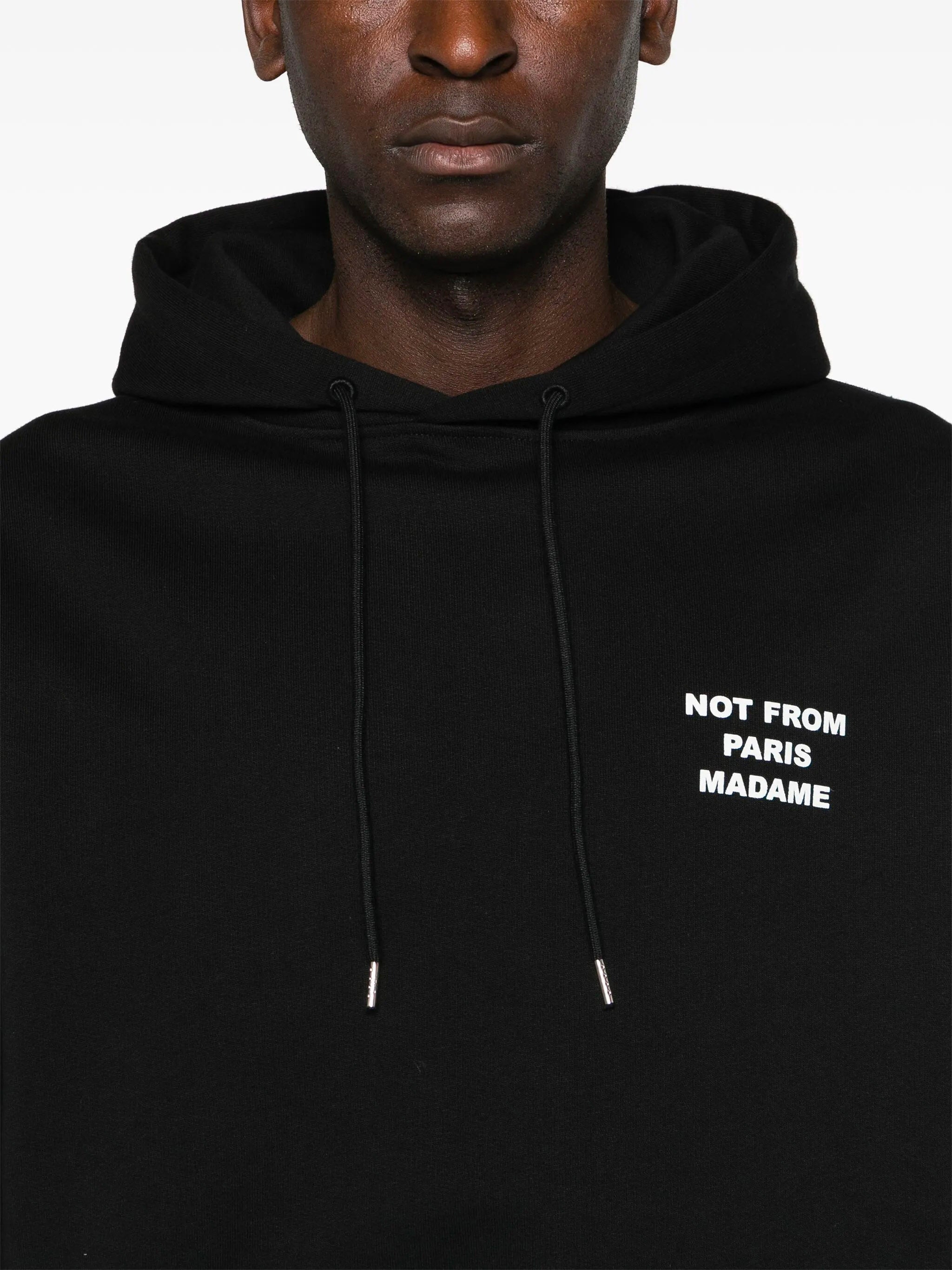 DRÔLE DE MONSIEUR Slogan Hoodie with Drawstring - Regular Fit
