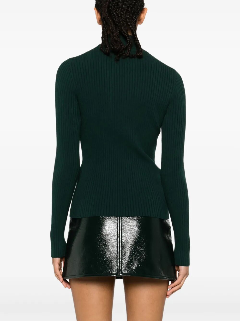 COURREGÈS Re-Edition Rib Knit Mockneck Sweater for Women - FW25