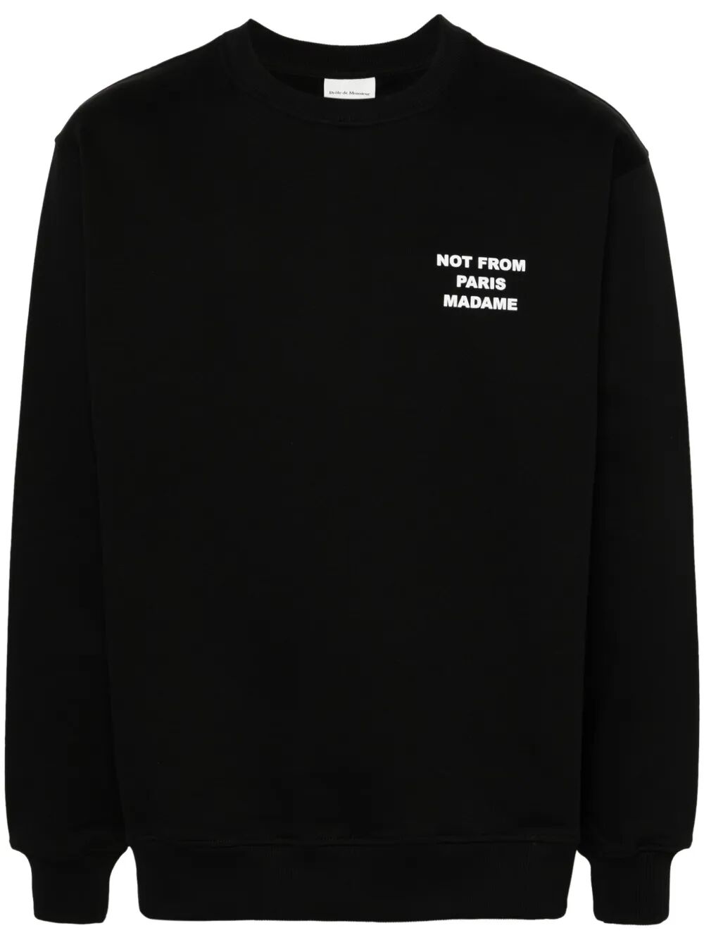 DRÔLE DE MONSIEUR Round Neck Slogan Sweatshirt for Men - FW25