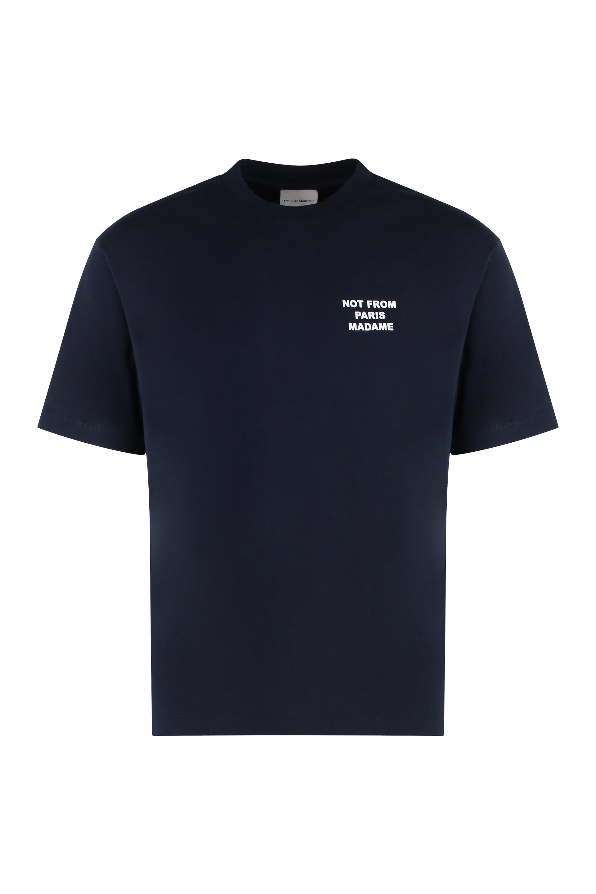 DRÔLE DE MONSIEUR Slogan Cotton Crew-Neck T-Shirt