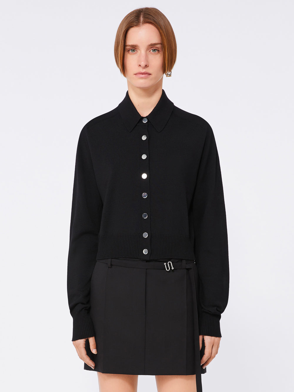MAX MARA SPORTMAX Soft Fit Wool Cropped Cardigan