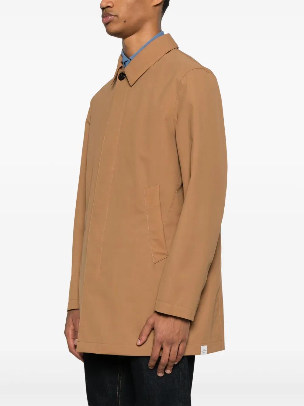 PEUTEREY Men's Parka Jacket with Concealed Front Button Fastening