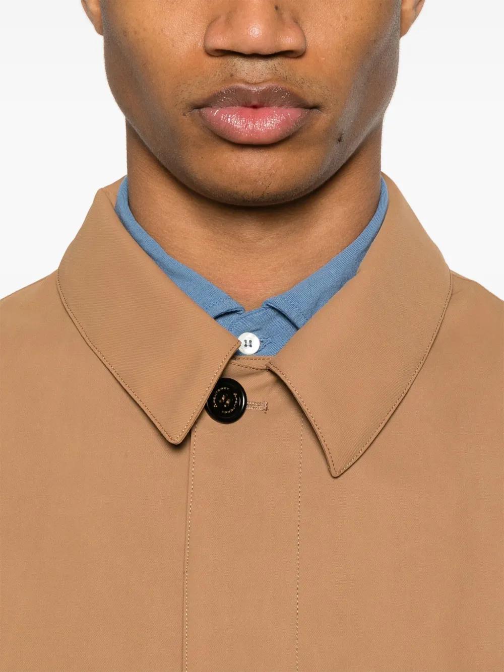 PEUTEREY Men's Parka Jacket with Concealed Front Button Fastening