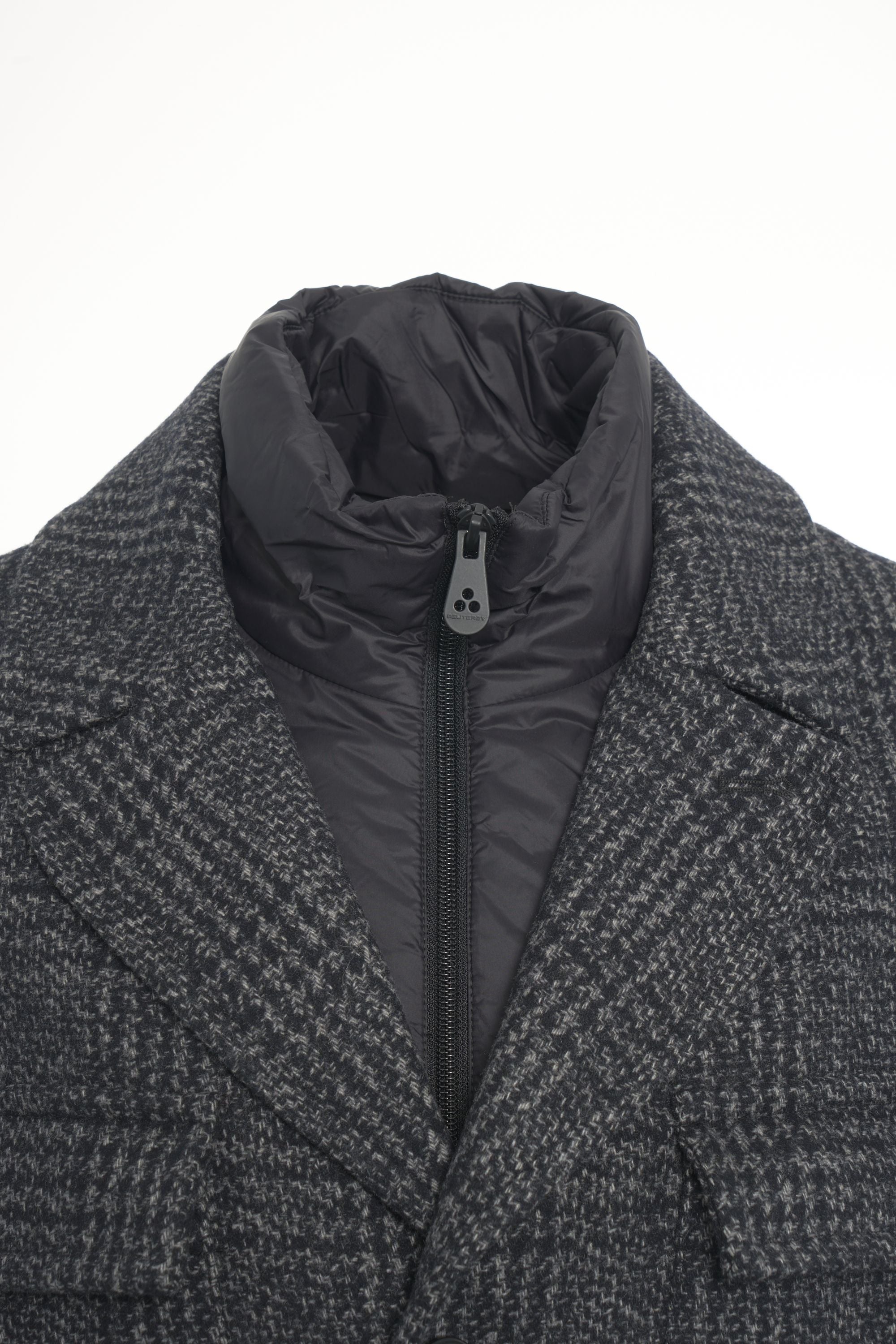 PEUTEREY Men's Glencheck Jacket with Removable Bib