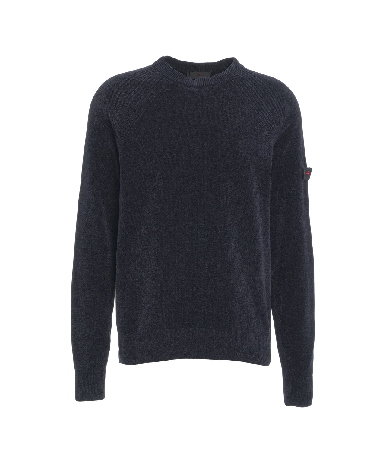 PEUTEREY Classic Round Neck Pullover with Ribbed Details for Men