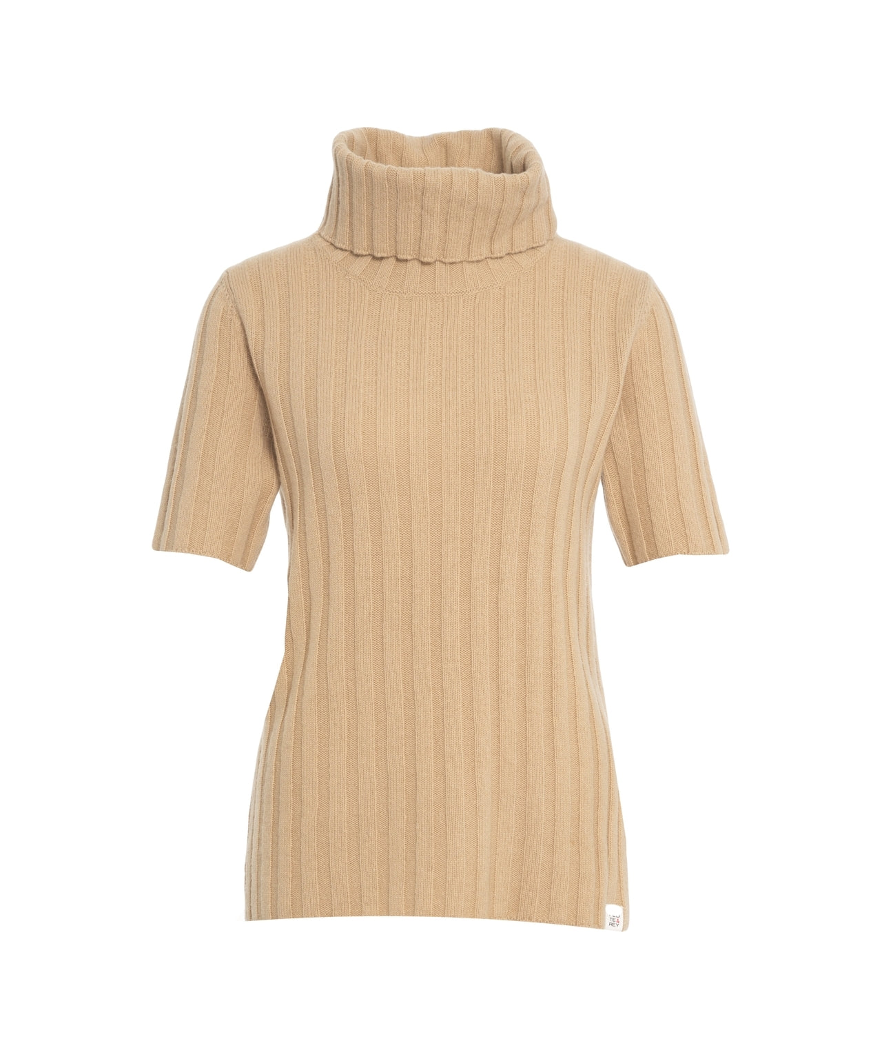 PEUTEREY Cozy Knit Pullover with Cut Sleeves